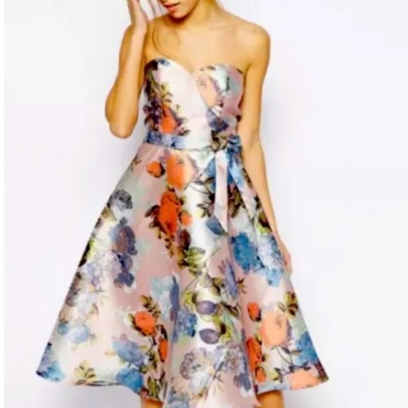 Chi Chi London Dresses & Skirts - Chi Chi London Bandeau Debutant Midi Skater Dress